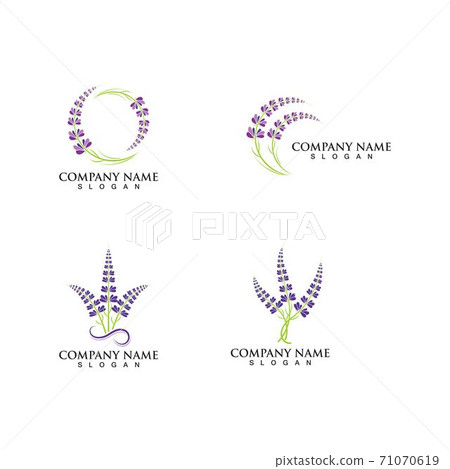 Fresh Lavender flower logo vector flat Fresh Lavender flower logo vector flat 71070619
