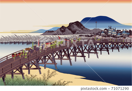 東海道五十三個站/岡崎烤橋 71071290