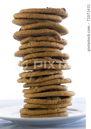 stack of cookies on a plate stack of cookies on a plate 71071431