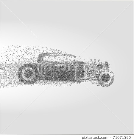 Roadster particles, symbolizing speed vector illustration. 71071590