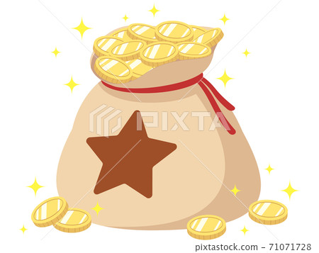 裝有金幣的袋子(星星) 裝有金幣的袋子(星星) 71071728