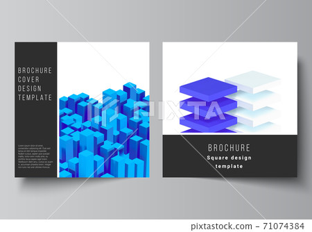 Vector layout of two square format covers... - Stock Illustration ...