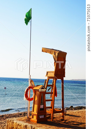 lifeguard place on the egyptian beach 71075013