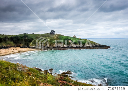 Cove and beach landscape in Brittany, France 71075339
