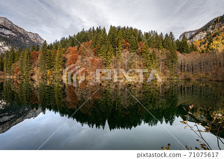 Lago di Tovel - Beautiful Lake in Italian Alps Trentino-Alto Adige Lago di Tovel - Beautiful Lake in Italian Alps Trentino-Alto Adige 71075617