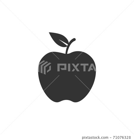 Apple vector icon. Apple nutrition eat healthy pictogram logo 71076328