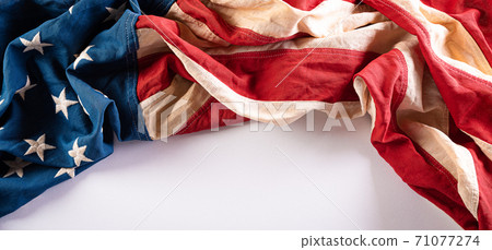 Happy Veterans Day concept. American flags on white background. November 11. Happy Veterans Day concept. American flags on white background. November 11. 71077274