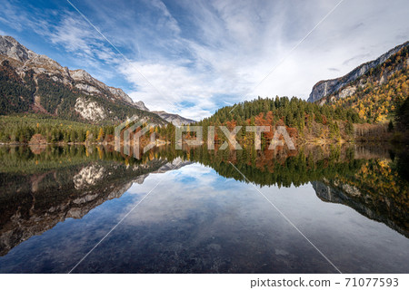 Lago di Tovel - Beautiful Lake in Italian Alps Trentino-Alto Adige 71077593