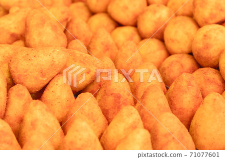 Sicilian arancini (Italian rice balls) Traditional street food in Italy. 71077601