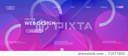 Purple Fluid Stripes. Digital Elements. Abstract  71077805