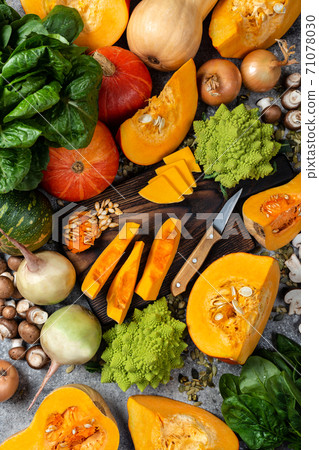Ingredients for cooking dietary vegetarian food. Top view. 71078030