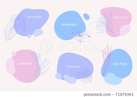 Blue logo branding design vector set