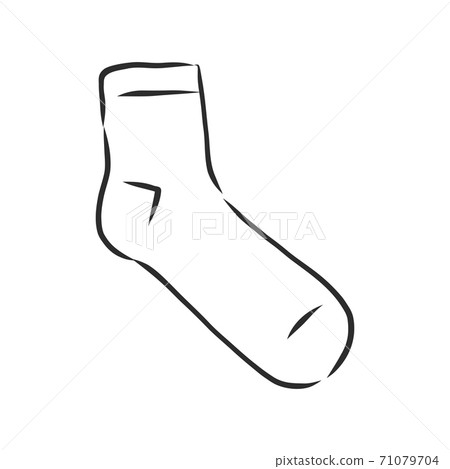 socks. Sketch style. Editable Vector Illustration isolated on white background. socks, vector sketch illustration 71079704
