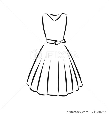 dress clipart black and white