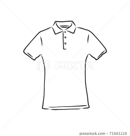 Polo shirt vector sketch icon isolated on 71081228