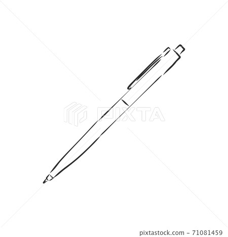 Doodle sketch of Pencil concept on white Doodle sketch of Pencil concept on white 71081459