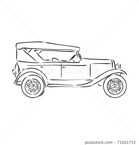 retro car vector logo design template. transport 71081733