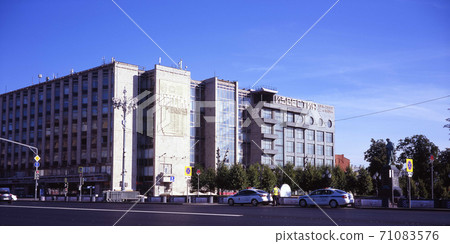 The Izvestia newspaper building in the center of Moscow The Izvestia newspaper building in the center of Moscow 71083576