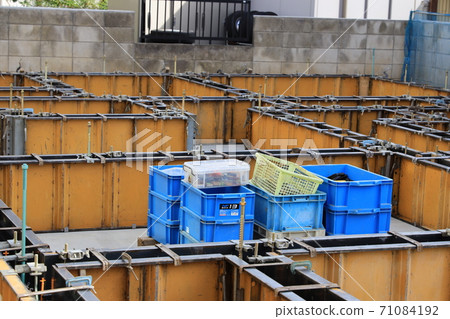 Foundation construction of housing construction 71084192