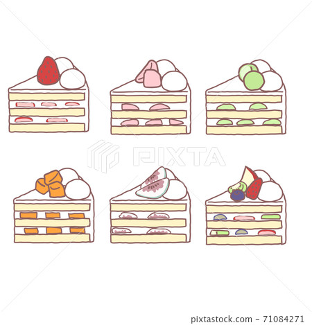 Various types of shortcake Various types of shortcake 71084271