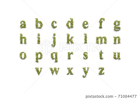Decorative lowercase aphabet, xmas font mockup, isolated Decorative lowercase aphabet, xmas font mockup, isolated 71084477
