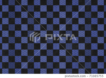 日本紙_棋盤格3_藍色 71085755