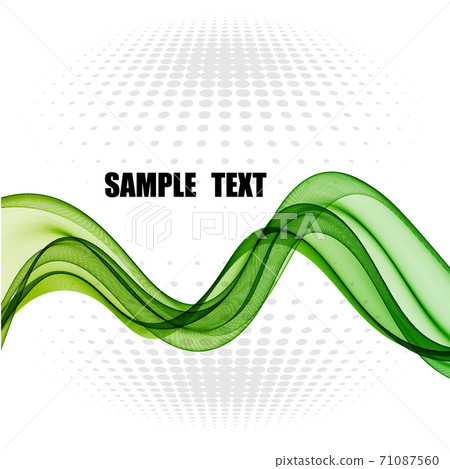 Green transparent vector wave of modern... - Stock Illustration ...