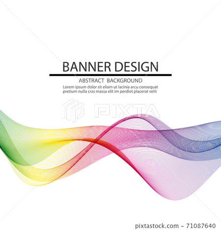 Rainbow Horizontal smoky waves vector on white background. Design element eps10 Rainbow Horizontal smoky waves vector on white background. Design element eps10 71087640