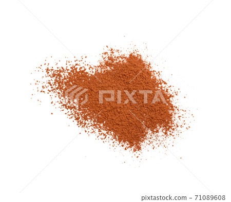 Cocoa Powder Isolated, Cacao Dust on White Background Top View 71089608