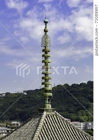 天寧寺三重寶塔和廣島縣大道市大道的街道 71089907