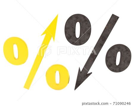 Abstract percent concept on white background 71090246