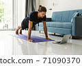 Online workout. 71090370