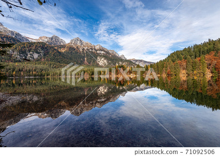 Lago di Tovel - Beautiful Lake in Italian Alps Trentino-Alto Adige Lago di Tovel - Beautiful Lake in Italian Alps Trentino-Alto Adige 71092506