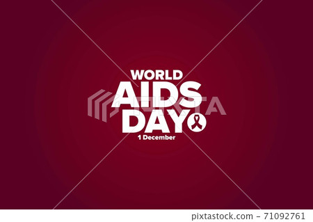 World AIDS Day. 1 December. Holiday concept. Template for background, banner, card, poster with text 71092761