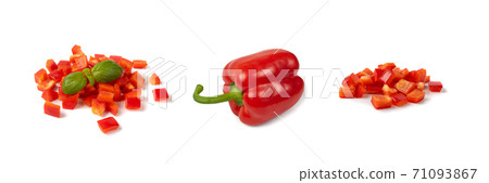Whole Paprika or Red Sweet Pepper Isolated on White Whole Paprika or Red Sweet Pepper Isolated on White 71093867