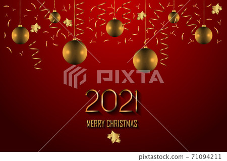 2021 Merry Christmas background for your seasonal invitations, festival posters, greetings cards. 2021 Merry Christmas background for your seasonal invitations, festival posters, greetings cards. 71094211