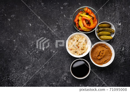Variety of fermented foods healthy for immunity and intestine Variety of fermented foods healthy for immunity and intestine 71095008