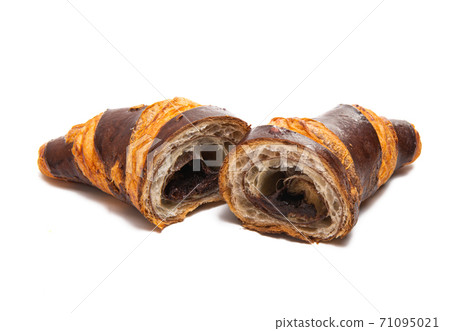 chocolate croissant isolated 71095021