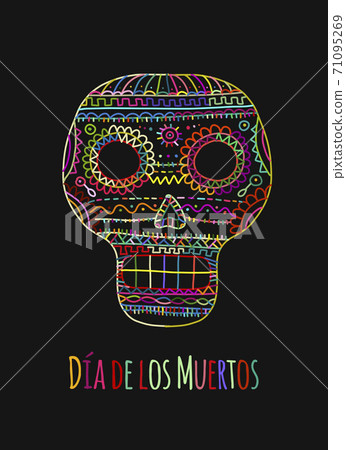 Day of the dead. Mexican sugar skull for your design 71095269