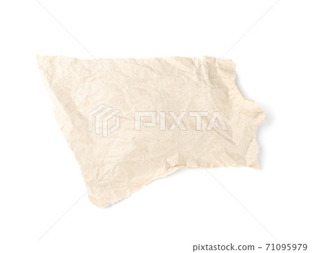 Brown Crumpled Ripped Wrapping Vintage Paper Top View Brown Crumpled Ripped Wrapping Vintage Paper Top View 71095979