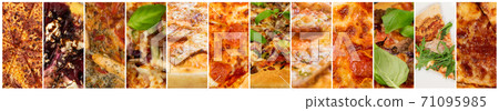 Pizza Food Collage, Various Pepperoni Collection Mix Pizza Food Collage, Various Pepperoni Collection Mix 71095985