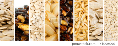 Melons Seeds Collage, Various Collection with Squash, Watermelon Melons Seeds Collage, Various Collection with Squash, Watermelon 71096090