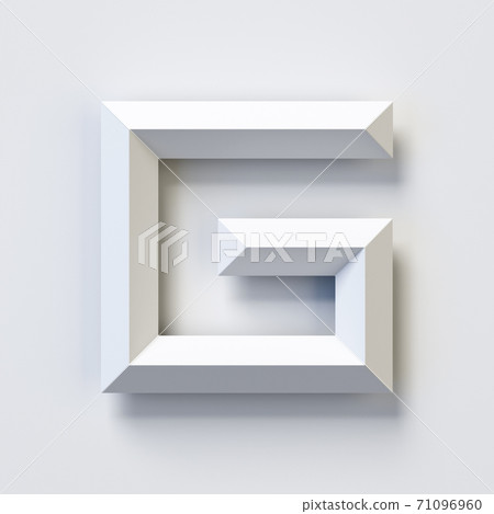 Square three dimensional font, white, simple, geometric, casting shadow on the background wall, 3d rendering, letter G Square three dimensional font, white, simple, geometric, casting shadow on the background wall, 3d rendering, letter G 71096960