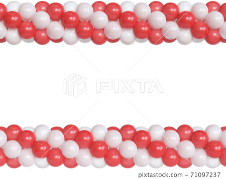 Balloons frame, celebration template, 3d rendering 71097237
