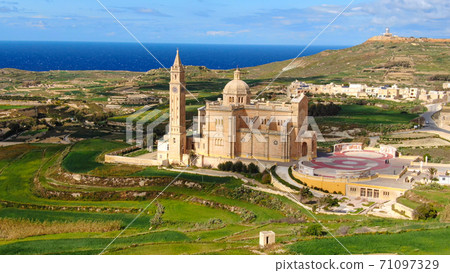 Amazing church on Gozo - Ta Pinu National Shrine from above 71097329