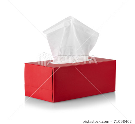 Red Cleaning wipes isolated on white background Red Cleaning wipes isolated on white background 71098462