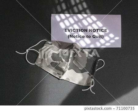 Eviction notice with face mask Eviction notice with face mask 71100735