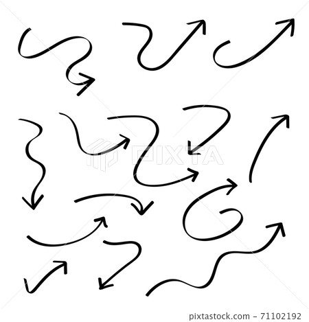 Hand drawing handwriting & symbols 71102192