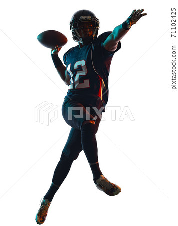 american football player man isolated white background 71102425