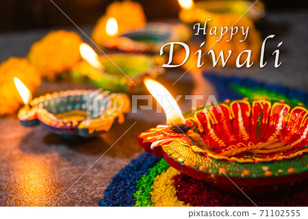 Happy celebration Deepavali, or Diwali Indian festival Happy celebration Deepavali, or Diwali Indian festival 71102555
